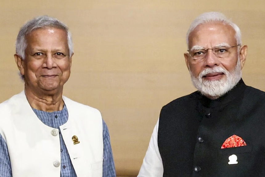 PM Modi Meets Bangladesh's Interim PM Muhammad Yunus.