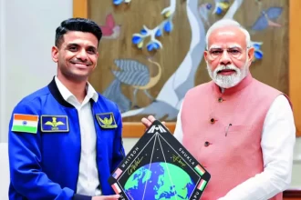 Group Captain Shubhanshu Shukla returns to Delhi and meets the Prime Minister at his official residence