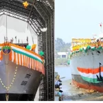 Two new Nilgiri-class frigates commissioned in the Indian Navy from two different shipbuilders at the same time