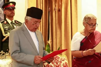 Shushila Karki, the former Chief Justice of Nepal sworn in as the interim Prime Minister