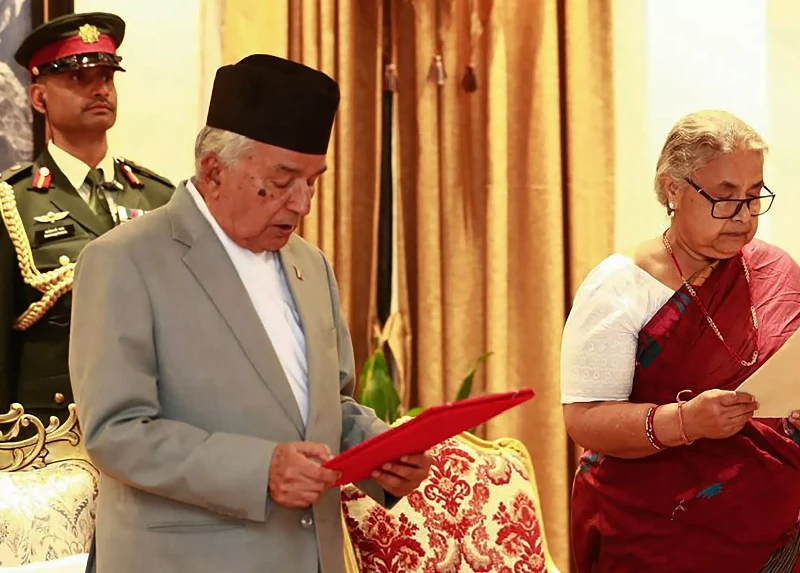 Shushila Karki, the former Chief Justice of Nepal sworn in as the interim Prime Minister