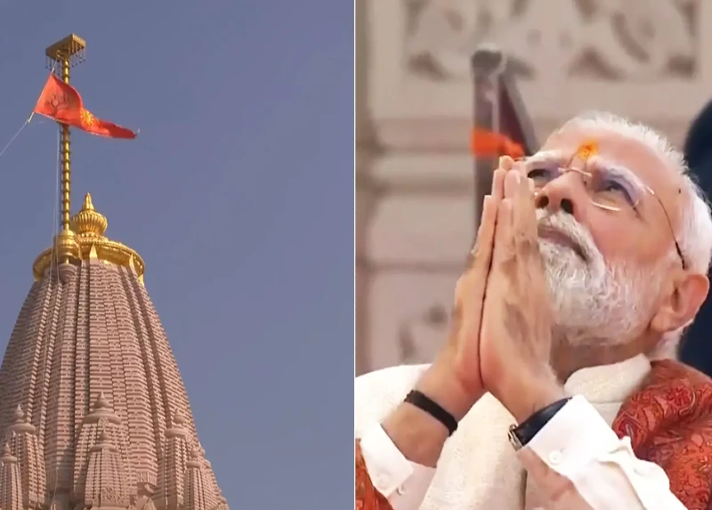 PM Modi hoists the saffron flag on Ram Mandir, marking its completion