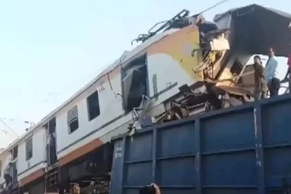 A Passenger train hits a goods train in Bilaspur, killing at least 8 people