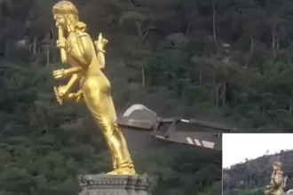 A 100-meter Vishnu statue demolished in Cambodia