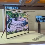 Samsung unveiled its jumbo TV set at the CES tech event in Las Vegas