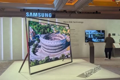 Samsung unveiled its jumbo TV set at the CES tech event in Las Vegas